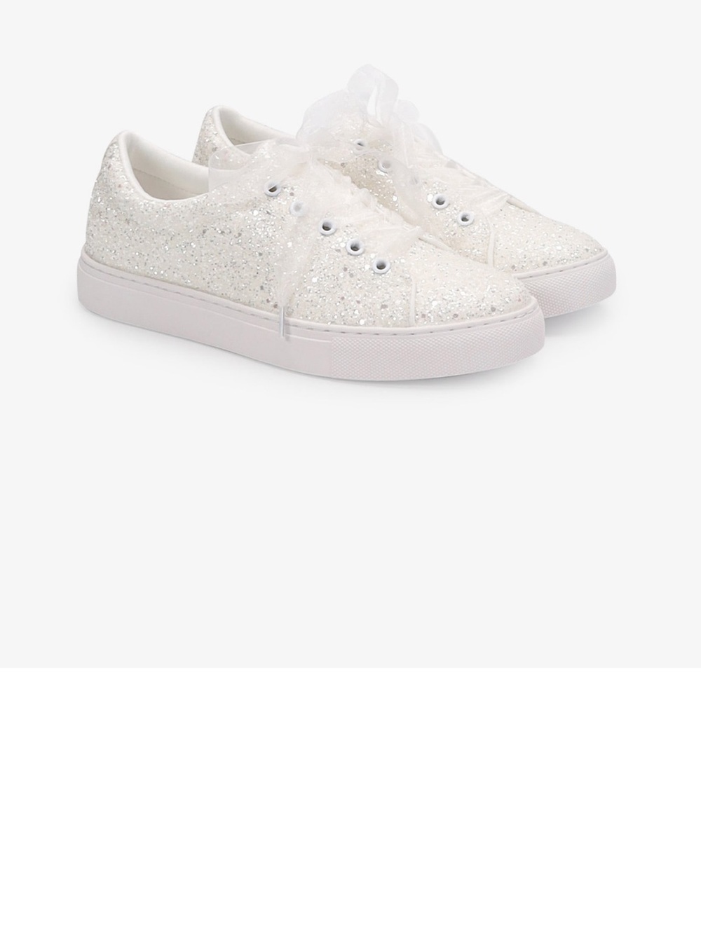 White Rock Glitter Wedding Platform Sneakers